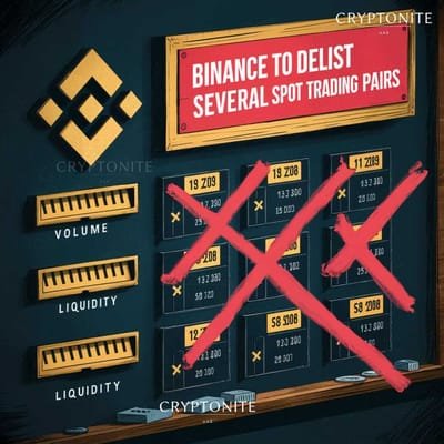 Binance to Delist Several Spot Trading Pairs, Citing Low Liquidity and Trading Volume