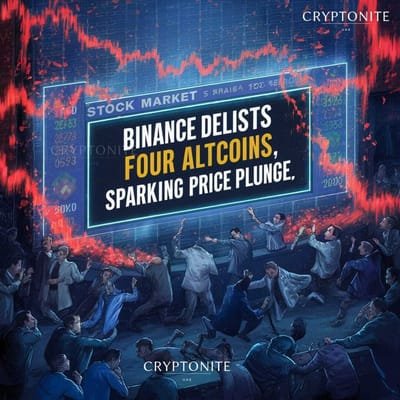 Binance Delists Four Altcoins, Sparking Price Plunge