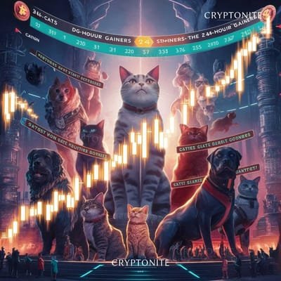 Cats In A Dogs World Tops 24-Hour Gainers Chart, Surpassing Memecoin Rivals