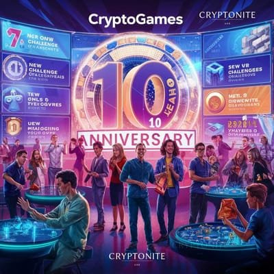 CryptoGames Celebrates 10 Years: New Challenges, Rewards, and Giveaways Await