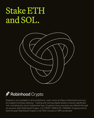 Robinhood Brings Ethereum and Solana Staking to US Users