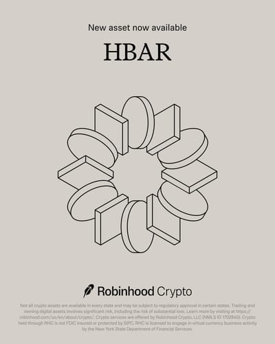 HBAR Soars on Robinhood Listing, Analyst Eyes $3.30 Target