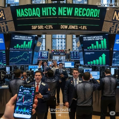 Major US Indexes Surge to New Highs, Driven by Apple’s Investment and New Tariff Policy