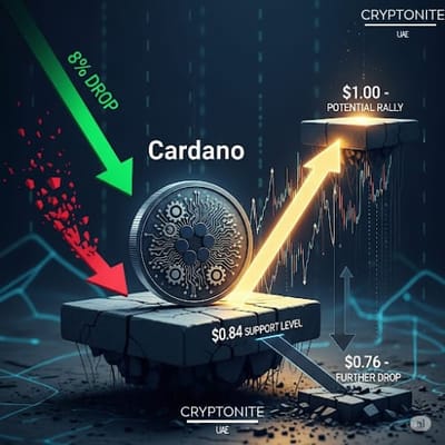 Cardano’s ADA Drops, Testing Key Support Level Amid Broader Market Sell-Off