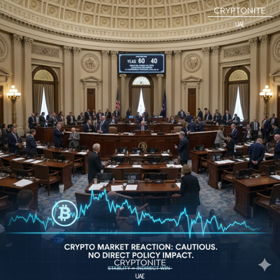 Senate Passes Continuing Resolution, Averting Shutdown with Minimal Crypto Market Impact