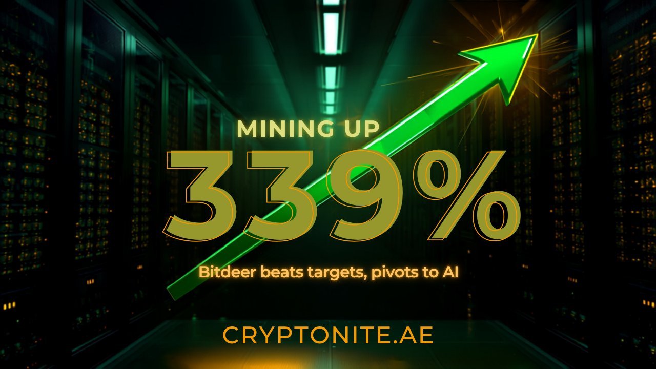 Bitdeer surpasses 2025 targets: self-mining surges 339% as AI pivot accelerates — Cryptonite thumbnail
