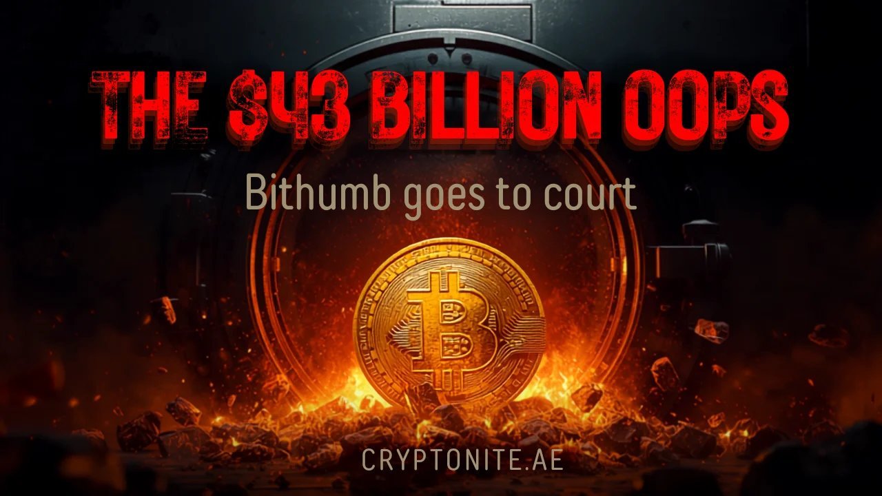 The $43 billion oops: Bithumb heads to court to claw back accidental Bitcoin — Cryptonite thumbnail