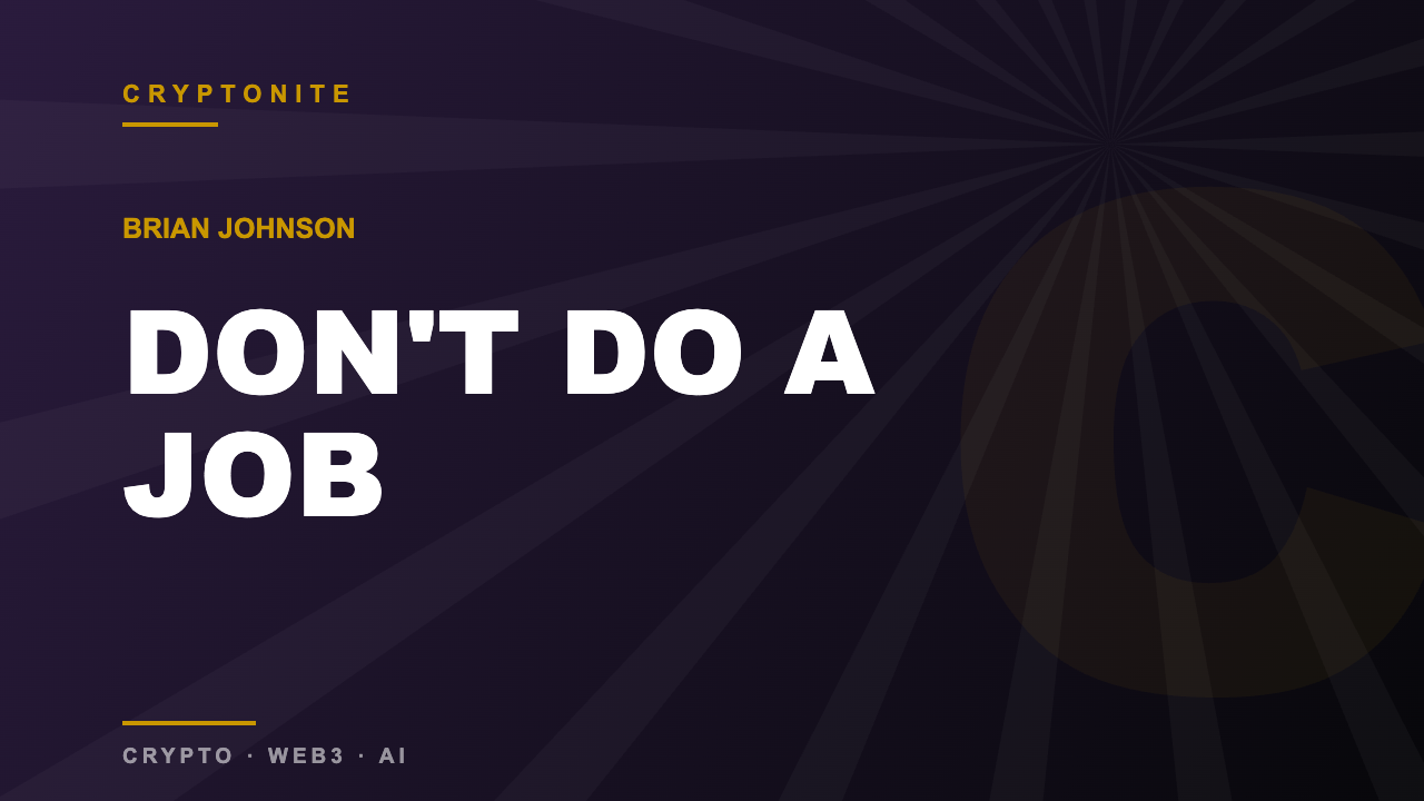 Brian Johnson advice on crypto careers and Indian pre-IPO investing