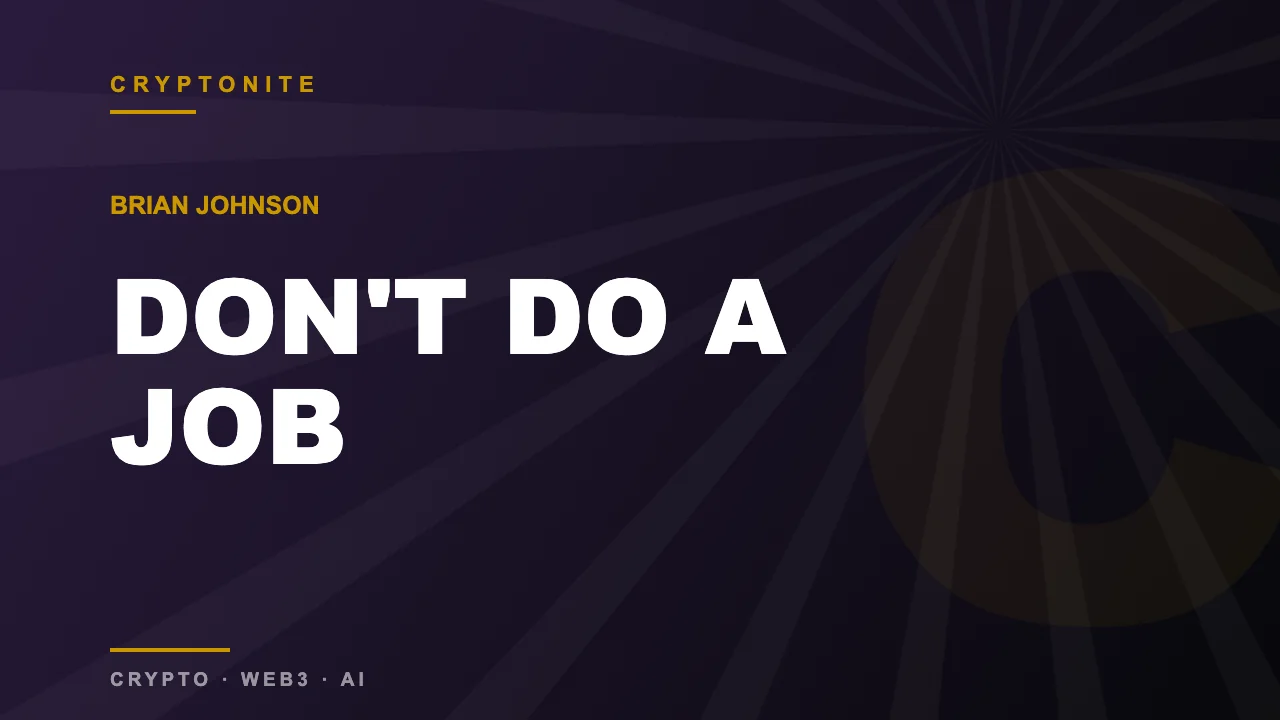 Brian Johnson advice on crypto careers and Indian pre-IPO investing