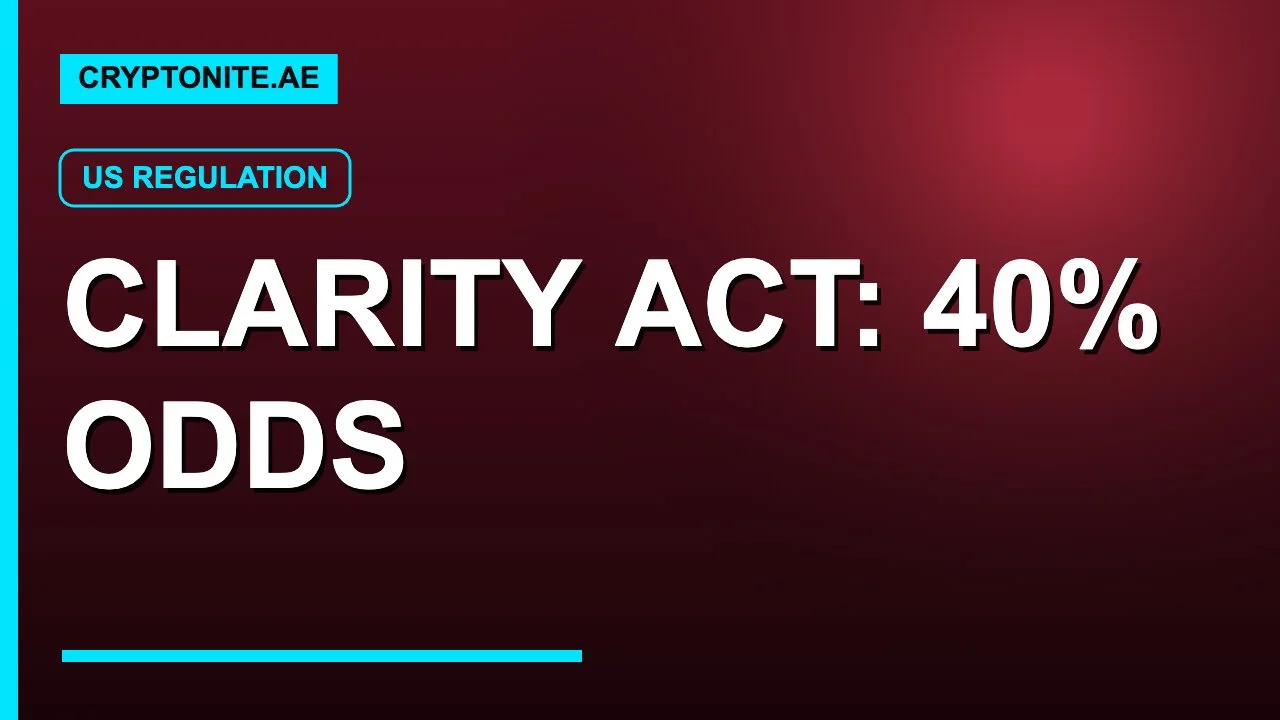 CLARITY Act crypto market structure bill 40% odds