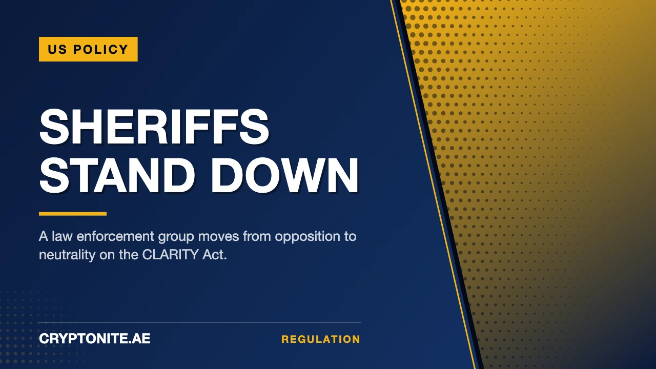 Major County Sheriffs of America Drop Opposition to CLARITY Act – Now Neutral