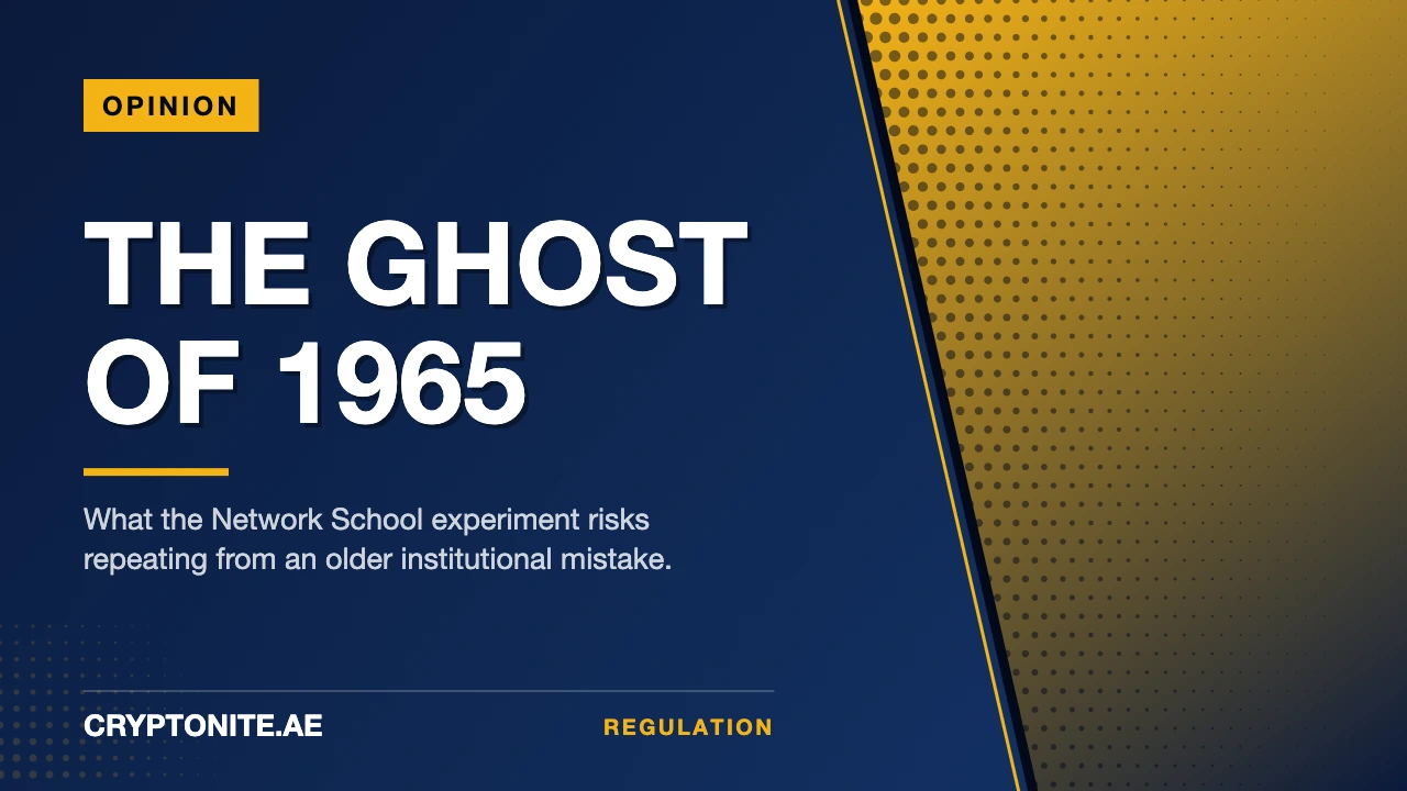 Network School and the Ghost of 1965's Mistake