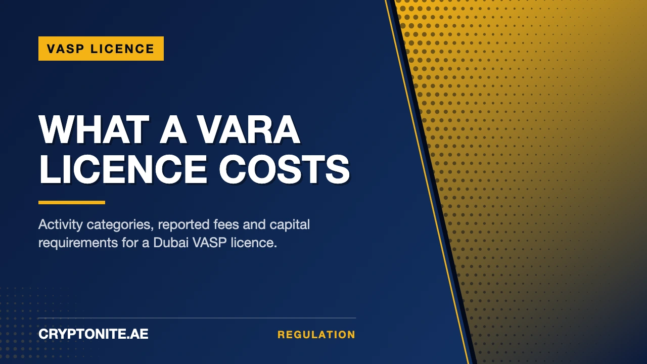 VARA VASP Licence in Dubai: Cost, Categories & Process (2026)