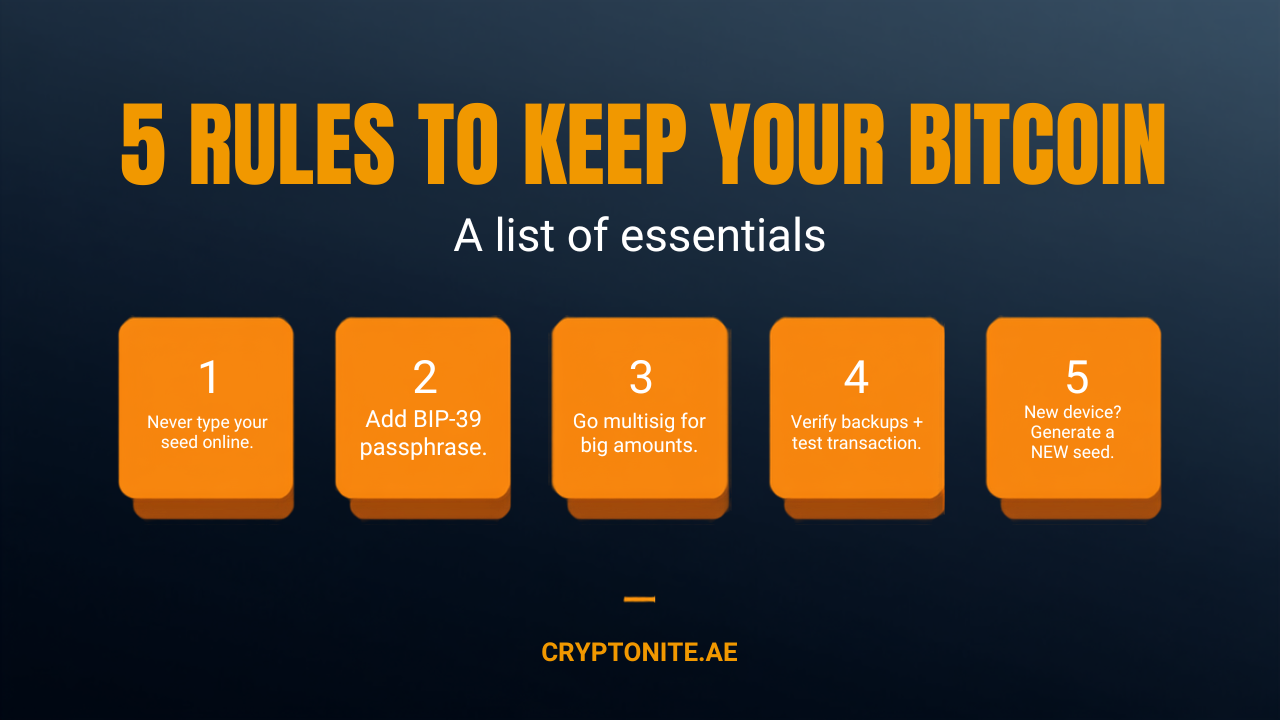 How to store crypto safely after the Coldcard hack: five rules