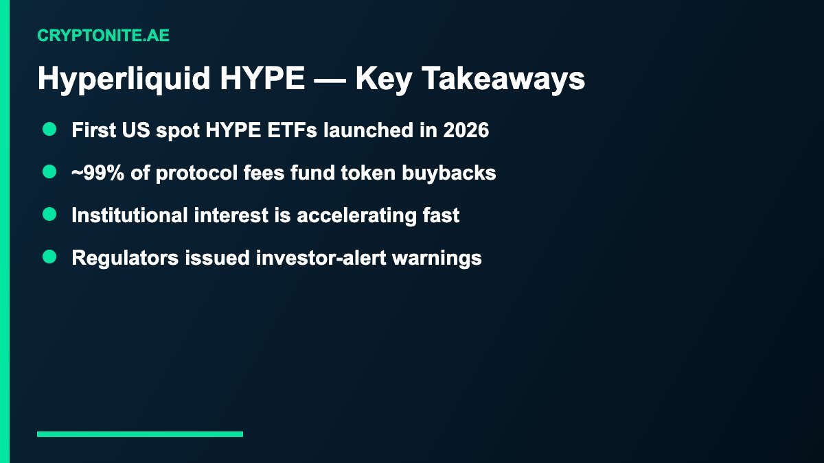 Hyperliquid HYPE key takeaways for ETFs and buybacks