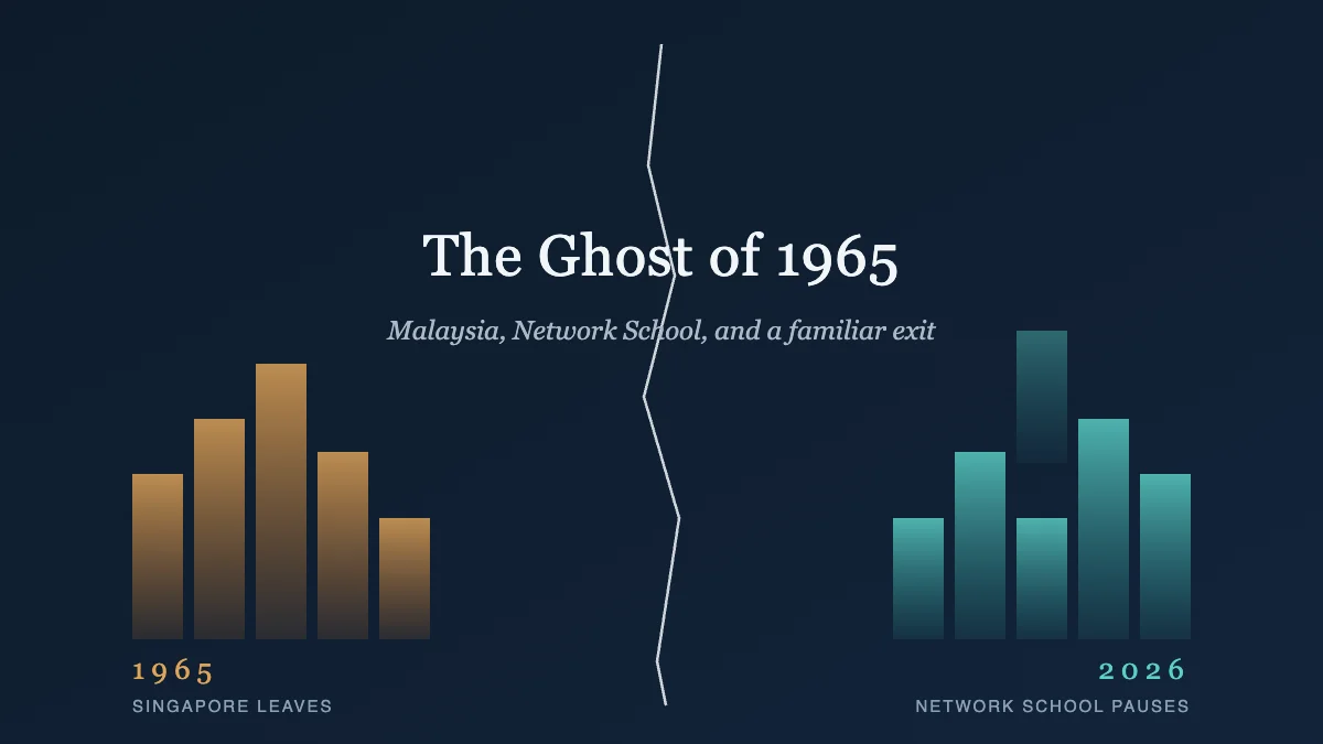 Network School Malaysia and the 1965 Singapore separation comparison