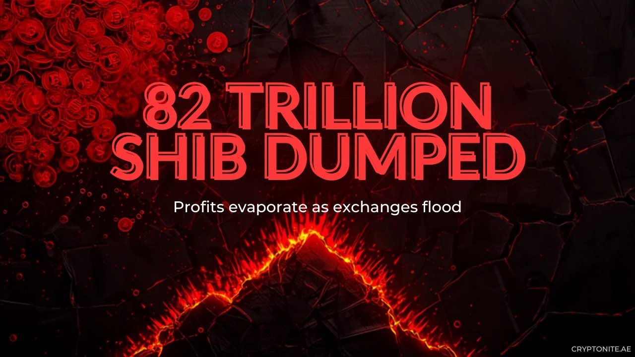 SHIB under pressure: 82 trillion tokens flood exchanges as profits evaporate — Cryptonite thumbnail
