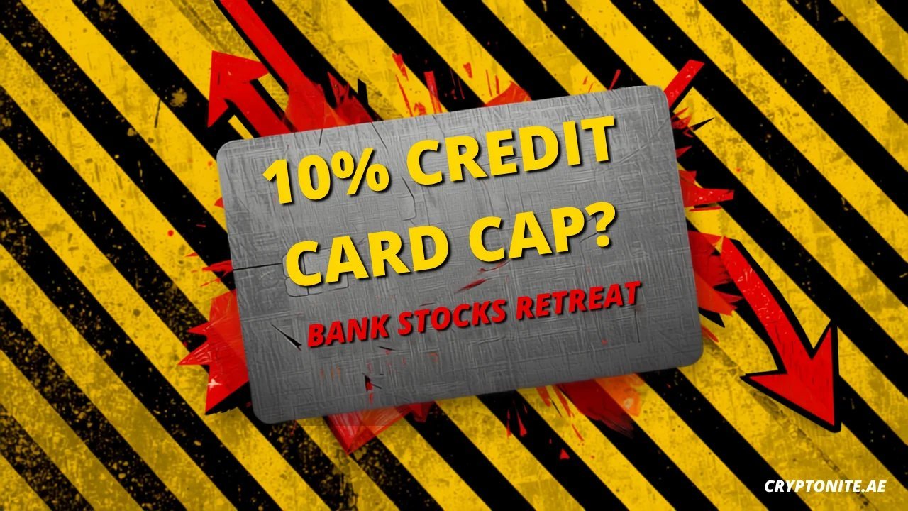 Bank stocks retreat as 10% credit card interest rate cap proposed — Cryptonite thumbnail
