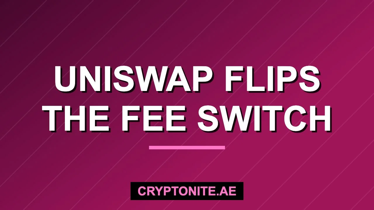 Uniswap fee switch expansion extends UNI burns to v4 pools