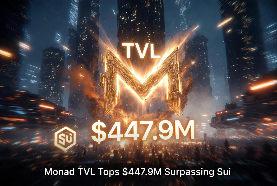 Monad TVL Tops $447.9M Surpassing Sui – Major Milestone