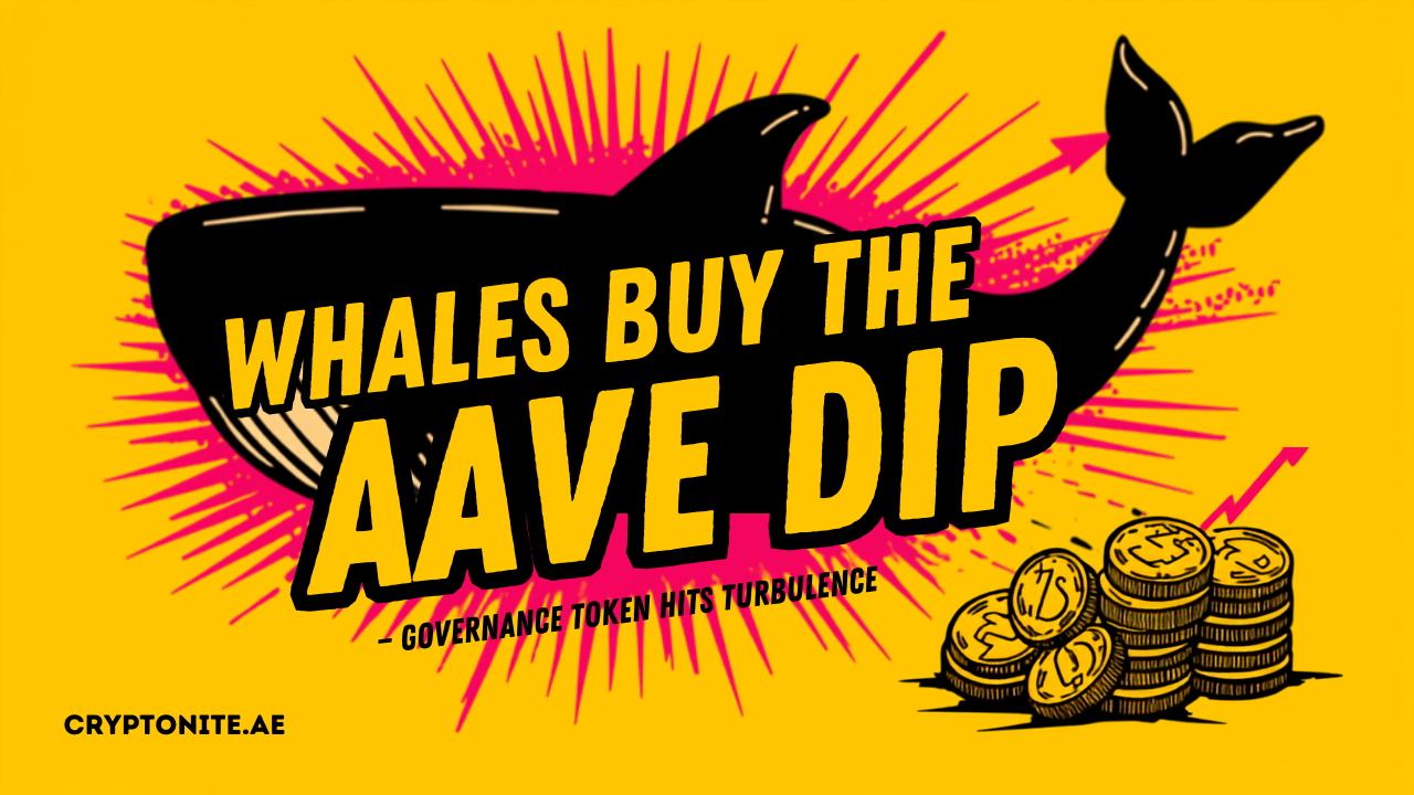 Aave faces price turbulence as whales buy the governance token dip
