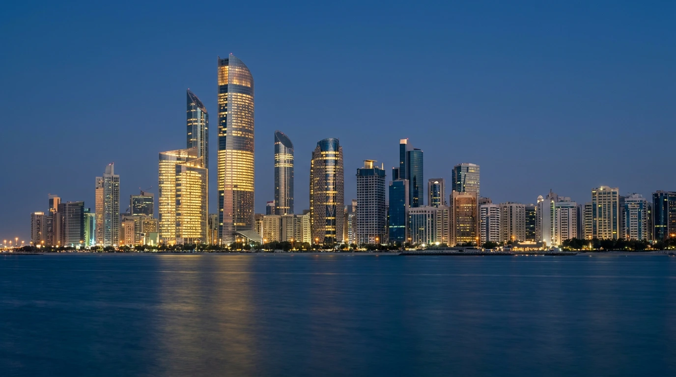 Abu Dhabi financial district skyline where the Bitcoin Suisse ADGM licence was granted
