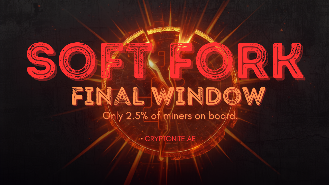 BIP-110 soft fork enters its final window with just 2.5% of Bitcoin miners behind it