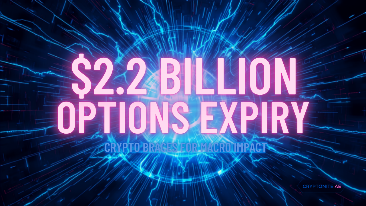 Crypto markets brace for $2.2 billion options expiry and macro shifts