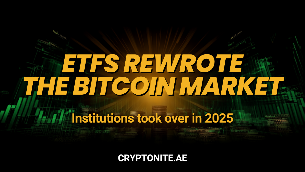 ETFs rewrote the Bitcoin market as institutions took over in 2025