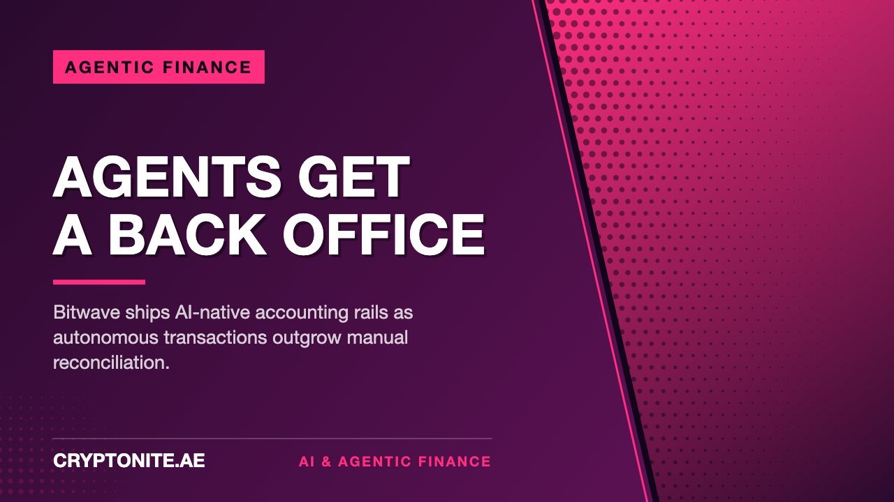 Bitwave AI-native agentic finance infrastructure launch for autonomous transactions