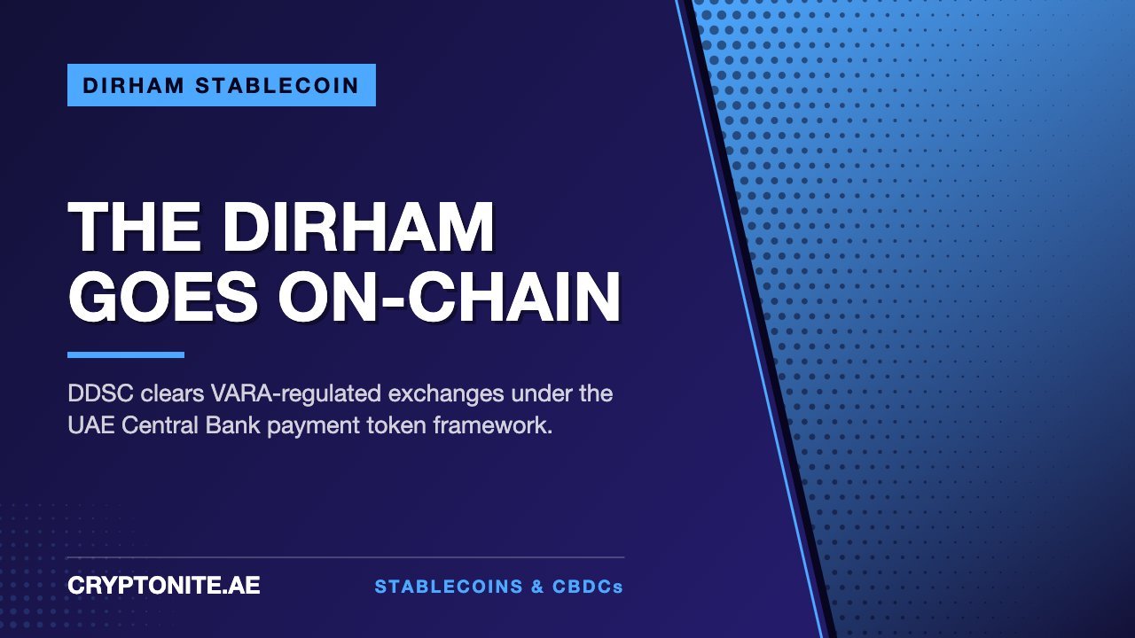 Dirham stablecoin DDSC cleared for VARA regulated exchanges in the UAE