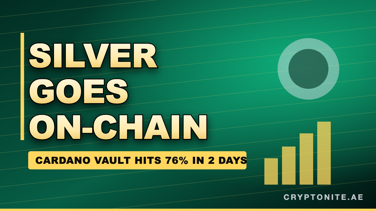Tokenized silver vault on Cardano filling to 76% of capacity
