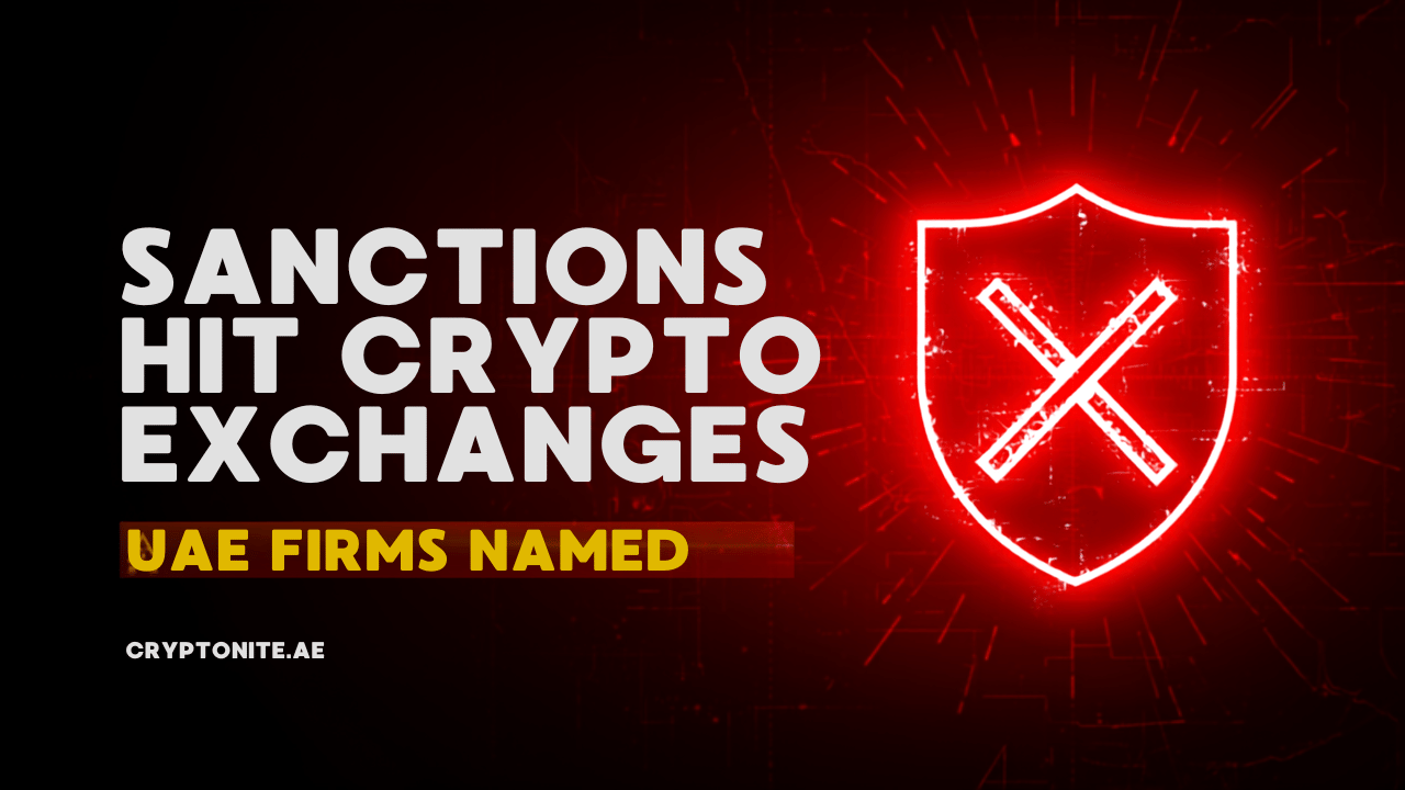 UAE crypto sanctions graphic on OFAC action against Shelbit and Aban Tether