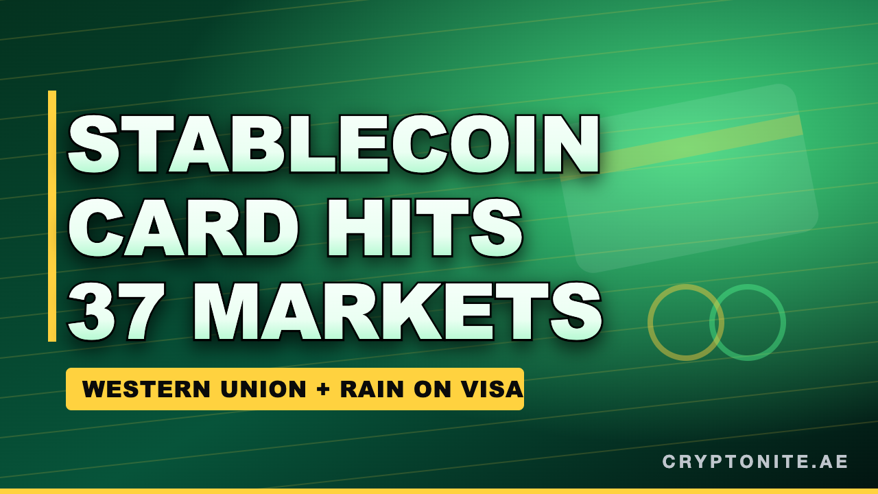 Western Union stablecoin card launches USDPT spending across 37 markets on Visa