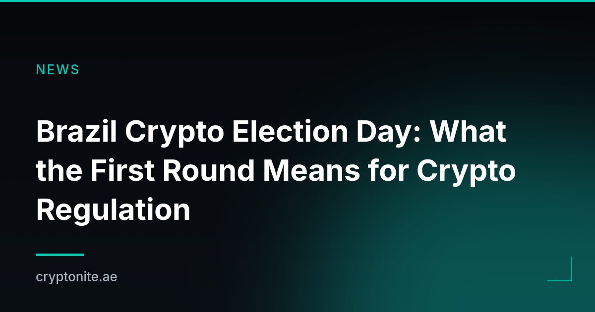 Run Add Round Brazil Crypto Election Day: First Round Votes Today